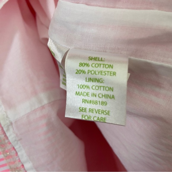 Lilly Pulitzer Devina pink and white seersucker striped ruffle sleeve mini dress - Picture 7 of 7